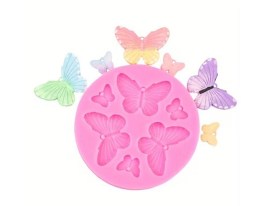 Molde silicona 6 mariposas 